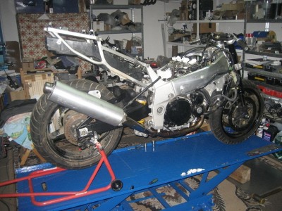 Fahrwerk anprobe: Schwinge 600/750er K4/K5 &amp; Gabel 750er K6/K7