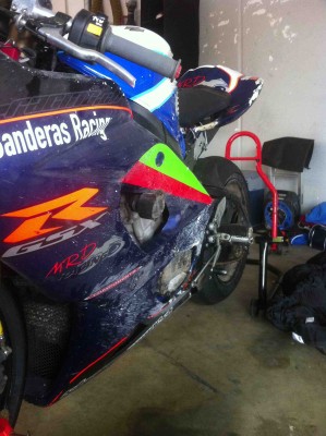 Es hält noch alles beisammen. Tape und Kabelbinder sei dank.