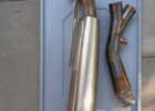 S1000RR Linkpipe (Adapter) Akrapovic auf Original Auspuff