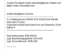 2 Tickets MotoGP Österreich 16.08. – 18.08.2024 450 € VB + Versand ab 0,00 €