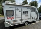 Wohnwagen Knaus Tango Motorradtransport
