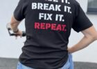 Polo Shirt – RACE IT, BREAK IT, FIX IT, REPEAT mit Startnummer und Name