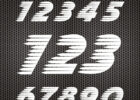 Startnummer Aufkleber Race Motorsport Zahlen Sticker Set